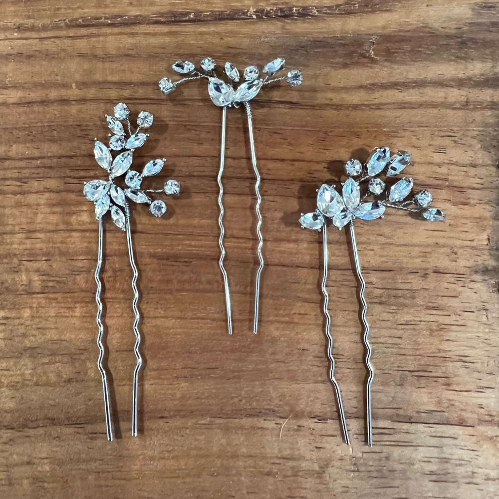 Olive & Piper Crystal Hair Pins Set of 3